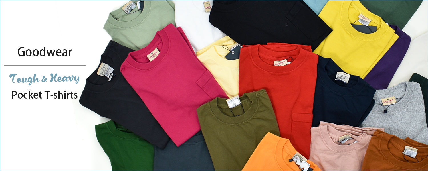 タフな生地＆縫製のアメリカ製ポケットT Goodwear(グッドウェア)