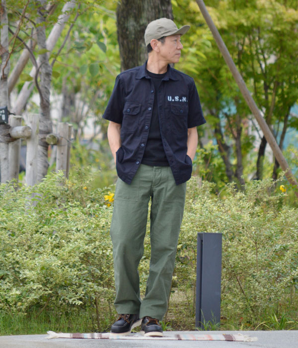 オアスロウ (orSlow) US ARMY FATIGUE PANTS *Button Fly 01-5002 を使ったレディースコーディネート