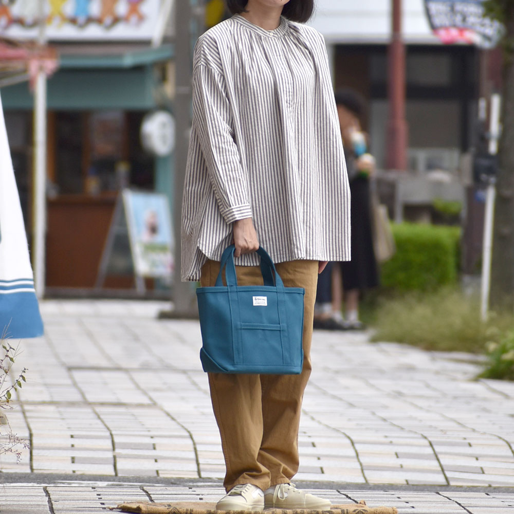 オーチバル/オーシバル (ORCIVAL) Tote Bag Small キャンバストートバッグ 小 OR-H0285KWC を使った きちんと感のあるカジュアル秋レディースコーディネート