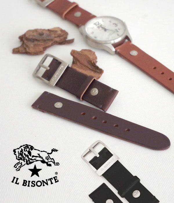 イルビゾンテ (IL BISONTE) 腕時計ベルト(太)リストウォッチ レザー 