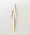 ラリースミス (LARRY SMITH) KAZEKIRI FEATHER PENDANT No. 5 (18K GOLD ACCENT) カゼキリフェザー 18金 ポイント 風斬りフェザー 風切りフェザー 2012-EFNL-0005