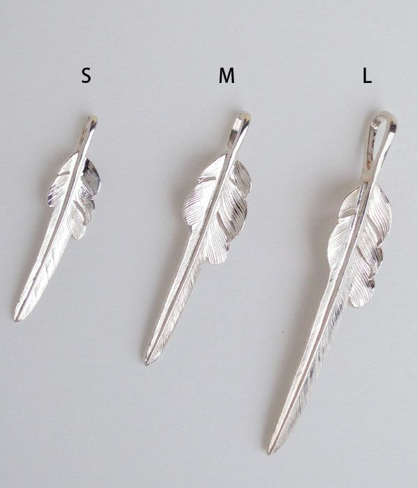 ラリースミス (LARRY SMITH) KAZEKIRI FEATHER PENDANT No.30,LARGE,LEFT RIGHT カゼキリフェザー Lサイズ風斬りフェザー 風切りフェザー EFNL-0030