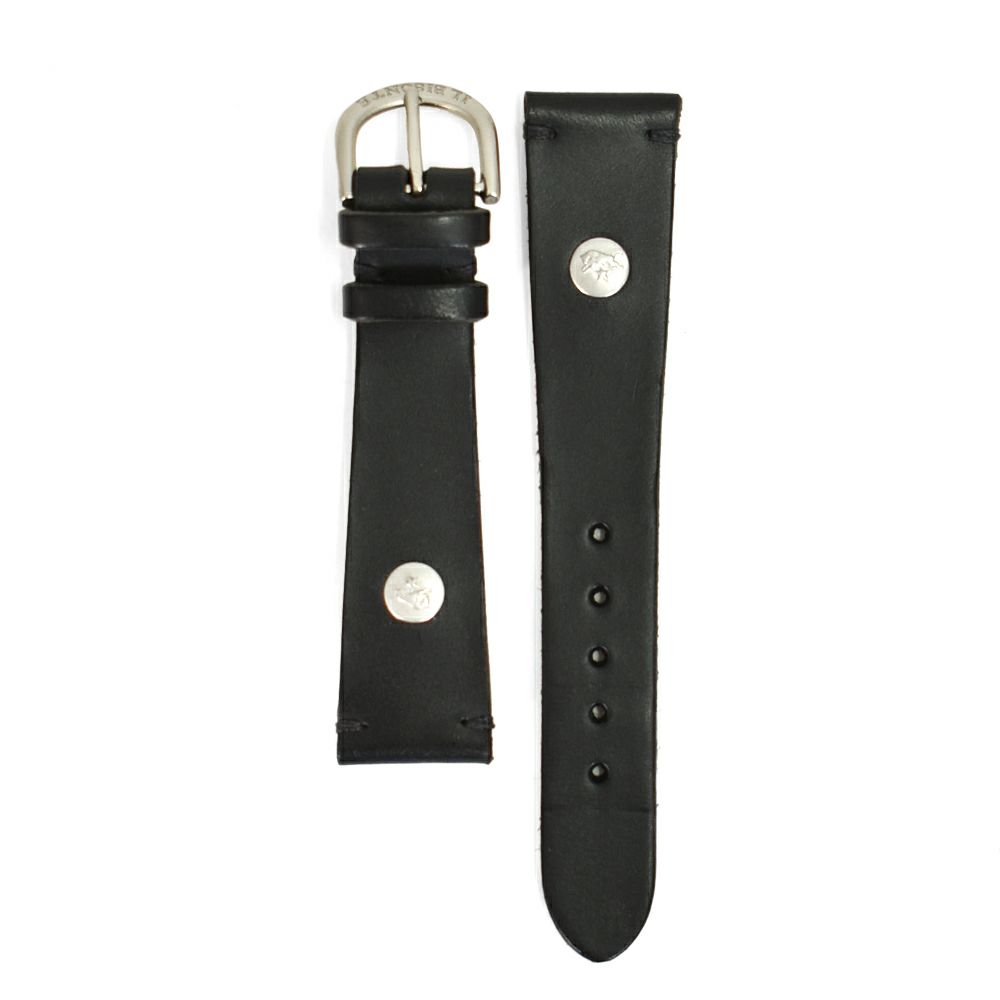 イルビゾンテ (IL BISONTE) 腕時計ベルト(細) リストウォッチ レザーベルト 5422310497 54223-1-0497 35.ブラック
