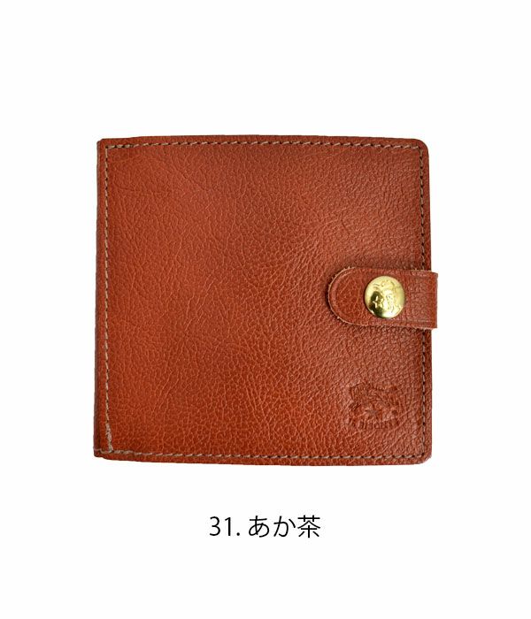 イルビゾンテ (IL BISONTE) 2つ折り レザーウォレット 財布 41222-8 412228 31. あか茶