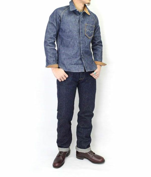 デラックスウエア(DELUXEWARE) オリジナル ジャストストレートジーンズ ジーパン デニムパンツDX076A