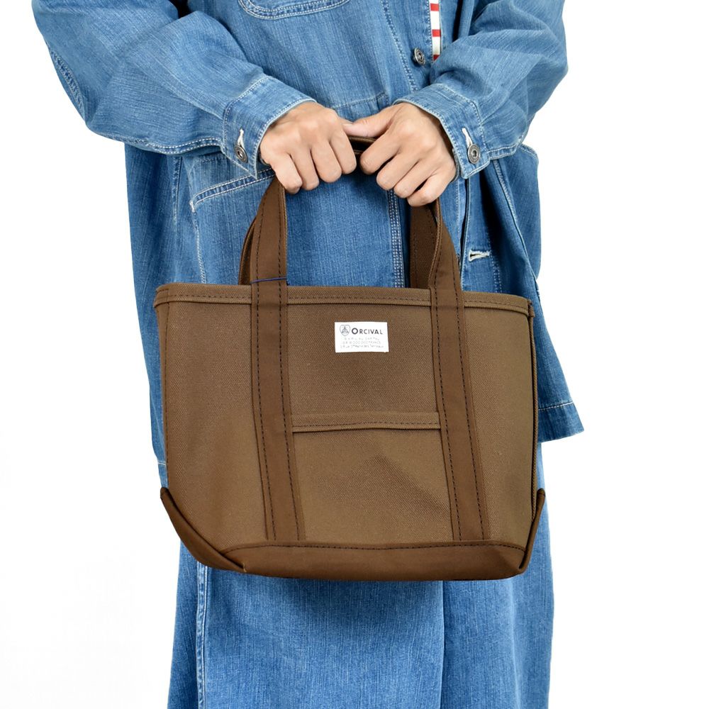オーチバル/オーシバル (ORCIVAL) Tote Bag Small キャンバストートバッグ 小 マイバッグ エコバッグ OR-H0285KWC  ECRU × SAFARI