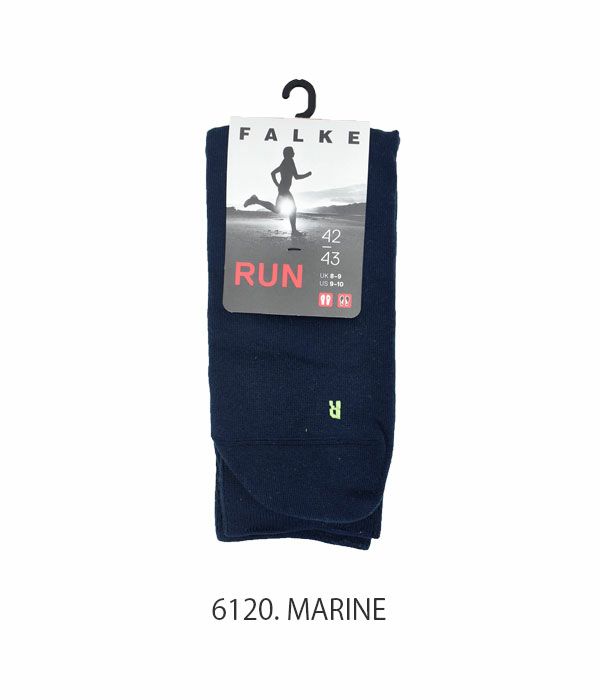 ファルケ (FALKE) RUN SOCKS ラン コットンソックス 靴下 16605 6120. NAVY