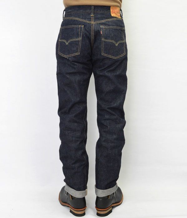 デラックスウエア(DELUXEWARE)1940s オリジナル パイプドストレートデニムパンツDX066B