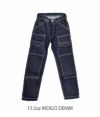 フリーホイーラーズ (FREEWHEELERS) -DERRICKMAN- OVERALLS 1920~1930s STYLE WORK CLOTHING デリックマン ダブルニーワークパンツ 2412004 13.5oz INDIGO DENIM
