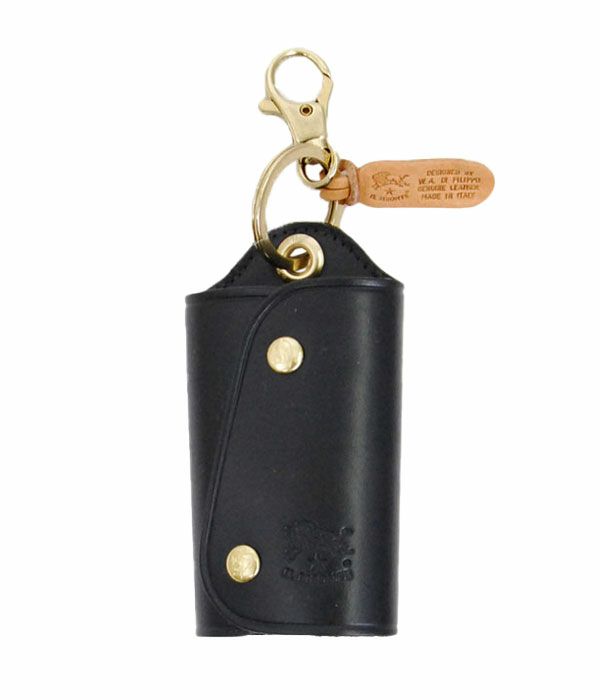 イルビゾンテ(IL BISONTE) レザーワイドキーケース 54324-0-4150 5432404150　35 ブラック