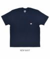 ダントン (DANTON) クルーネック コットンポケット半袖Tシャツ JD-9041  NEW NAVY
