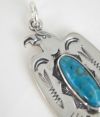 ラリースミス (LARRY SMITH) CLASSIC EAGLE PENDANT (ARROW, TURQUOISE) ペンダントトップ クラシックスタンプ イーグルトップ NL-0126