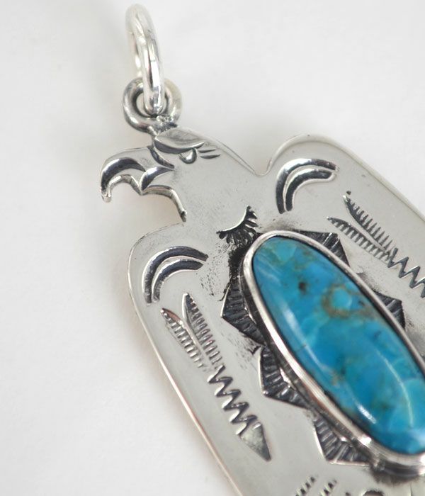 ラリースミス (LARRY SMITH) CLASSIC EAGLE PENDANT (ARROW, TURQUOISE