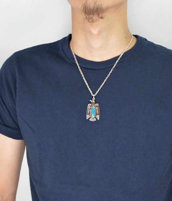 ラリースミス (LARRY SMITH) CLASSIC EAGLE PENDANT (ARROW, TURQUOISE) ペンダントトップ クラシックスタンプ イーグルトップ NL-0126