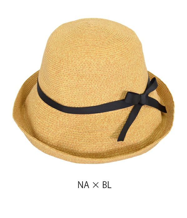 アブ (ABU) 細リボンペーパーハット 折りたたみリボンHAT 帽子 38-B1-NH-040 NA×BL
