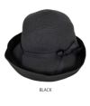 アブ (ABU) 細リボンペーパーハット 折りたたみリボンHAT 帽子 38-B1-NH-040 BLACK