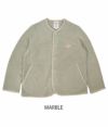 ダントン (DANTON) WOMEN'S FLEECE COLLARLESS JACKET ノーカラー フリースジャケット JD-8911 MARBLE