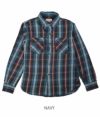 デラックスウエア(DELUXEWARE) VINTAGE CHECK 長袖チェックネルシャツ HV-33 NAVY