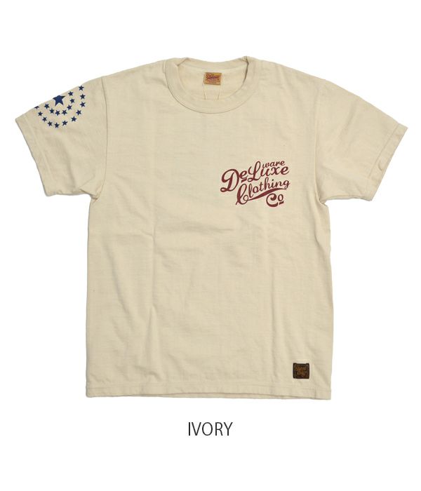 デラックスウエア (DELUXEWARE) US EAGLE 半袖プリントTシャツ BRG-19A IVORY