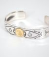 ラリースミス(LARRY SMITH) 18K EAGLE FACE STAMPED BRACELET バングル シルバーアクセサリー BR-0075