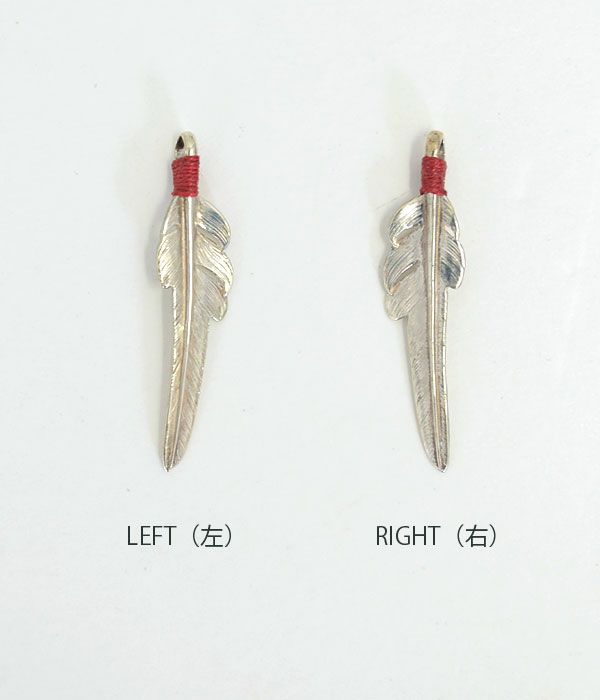 ラリースミス (LARRY SMITH), KAZEKIRI FEATHER PENDANT No.28,SMALL,LEFT RIGHT,RED  LACE, カゼキリフェザー Sサイズ レッドレース, 風斬りフェザー 風切りフェザー, EFNL-0028RL