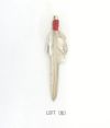 ラリースミス (LARRY SMITH) KAZEKIRI FEATHER PENDANT No.29,LARGE,LEFT RIGHT,RED LACE カゼキリフェザー Mサイズ レッドレース 風斬りフェザー 風切りフェザー EFNL-0029RL　LEFT (左)