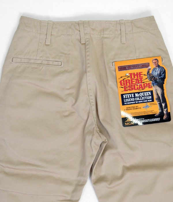 トイズマッコイ (TOYS McCOY) V. HILTS(STEVE McQUEEN)TROUSERS スティーブ・マックイーン チノパン TMP2402