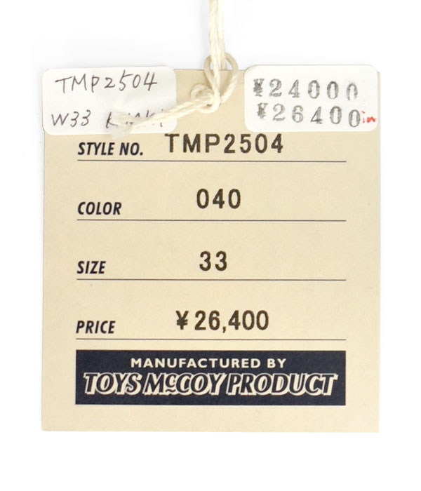 トイズマッコイ (TOYS McCOY) V. HILTS(STEVE McQUEEN)TROUSERS スティーブ・マックイーン チノパン TMP2402