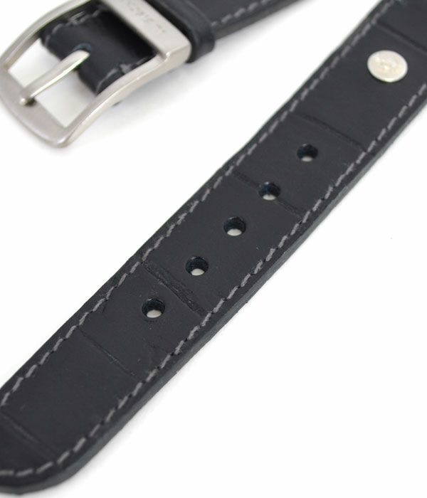 イルビゾンテ (IL BISONTE) クロコダイル型押し 腕時計ベルト(太) リストウォッチ レザーベルト 5422306097 54223-0-6097