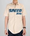 フリーホイーラーズ (FREEWHEELERS) -SPEED TOGS- LEATHER TOGS COMPANY, Ins. 半袖プリントシャツ ワークシャツ 1923018