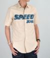 フリーホイーラーズ (FREEWHEELERS) -SPEED TOGS- LEATHER TOGS COMPANY, Ins. 半袖プリントシャツ ワークシャツ 1923018