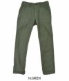 オアスロウ (orSlow) SLIM FIT FATIGUE PANTS *Zipper Fly 01-5032  16.GREEN