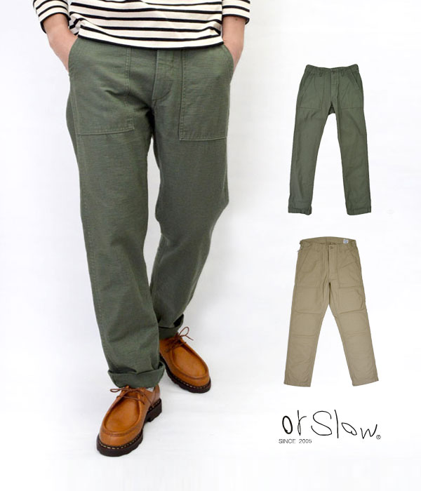 オアスロウ (orSlow) SLIM FIT FATIGUE PANTS コットンパンツ 01-5032