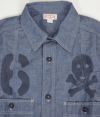 フリーホイーラーズ (FREEWHEELERS) -U.S.COAST GUARD 6- HAMMERSMITH カスタムシャツ 長袖プリントシャツ シャンブレーシャツ 1933007