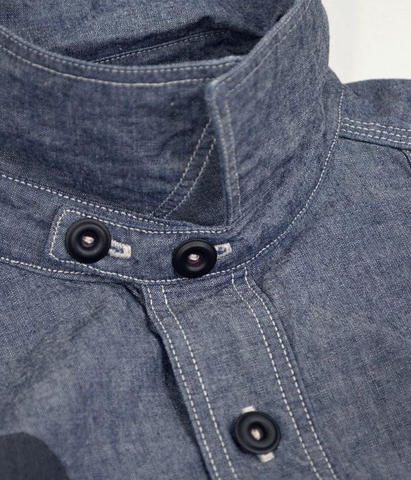 フリーホイーラーズ (FREEWHEELERS) -U.S.COAST GUARD 6- HAMMERSMITH カスタムシャツ 長袖プリントシャツ シャンブレーシャツ 1933007