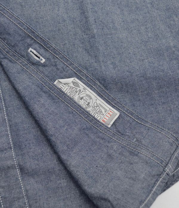 フリーホイーラーズ (FREEWHEELERS) -U.S.COAST GUARD 6- HAMMERSMITH カスタムシャツ 長袖プリントシャツ シャンブレーシャツ 1933007