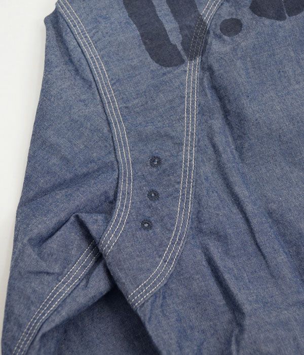 フリーホイーラーズ (FREEWHEELERS) -U.S.COAST GUARD 6- HAMMERSMITH カスタムシャツ 長袖プリントシャツ シャンブレーシャツ 1933007