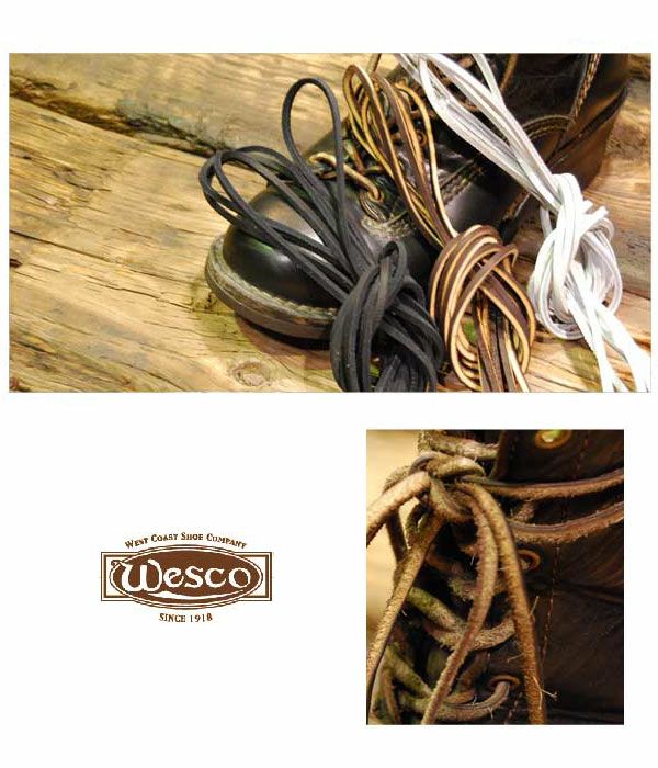 ウエスコ (WESCO) レザーレース 革 靴ひも LEATHER LACES
