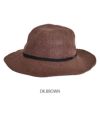 オーチバル/オーシバル (ORCIVAL) ラフィア風 ハット 細リボン 帽子 RC-7229RLP  DK.BROWN