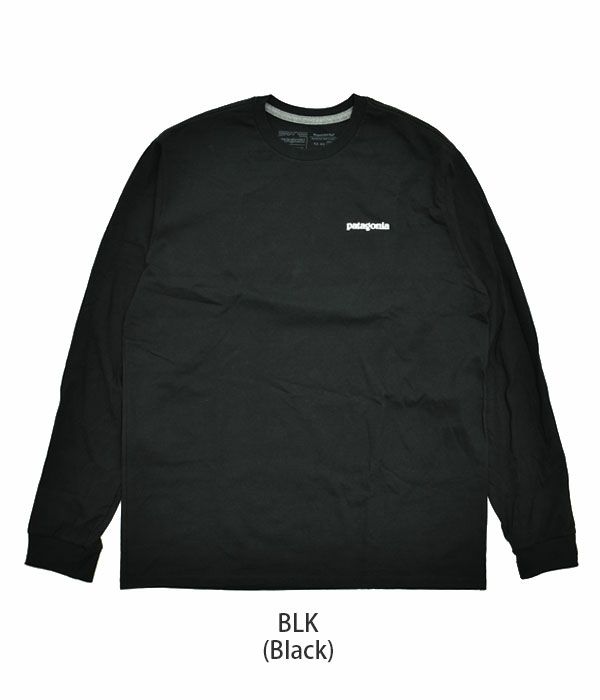 パタゴニア (PATAGONIA) メンズ ロングスリーブ P-6ロゴ レスポンシビリティー Men's Long-Sleeved P-6 Logo Responsibili-Tee 長袖プリントTシャツ 38518 BLK (Black)