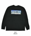 パタゴニア (PATAGONIA) M'S L/S P-6 LOGO RESPONSIBILI-TEE 長袖プリントTシャツ 38518 BLACK