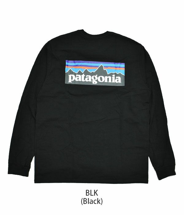 パタゴニア (PATAGONIA) メンズ ロングスリーブ P-6ロゴ レスポンシビリティー Men's Long-Sleeved P-6 Logo Responsibili-Tee 長袖プリントTシャツ 38518 BLK (Black)