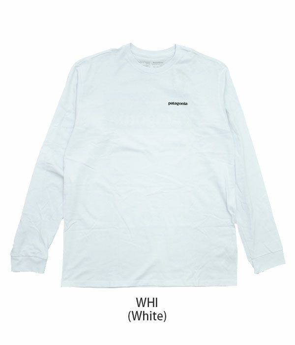 パタゴニア (PATAGONIA) メンズ ロングスリーブ P-6ロゴ レスポンシビリティー Men's Long-Sleeved P-6 Logo Responsibili-Tee 長袖プリントTシャツ 38518 WHI (White)