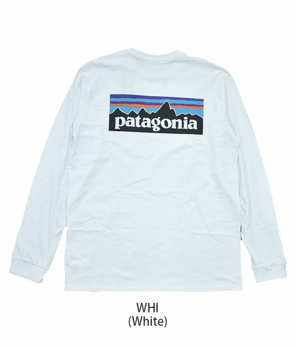 パタゴニア (PATAGONIA) メンズ ロングスリーブ P-6ロゴ レスポンシビリティー Men's Long-Sleeved P-6 Logo Responsibili-Tee 長袖プリントTシャツ 38518 WHI (White)
