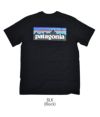 パタゴニア (PATAGONIA) M'S P-6 LOGO POCKET RESPONSIBILI-TEE 半袖ポケット付プリントTシャツ ポケT 38512 BLK (Black)