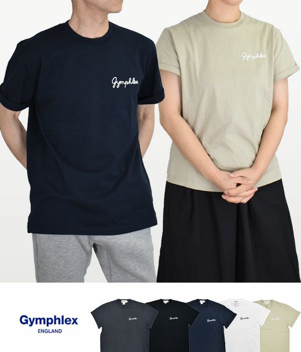 ジムフレックス(GYMPHLEX)コットンジャージー 刺繍ロゴ半袖Tシャツ J-1155CH