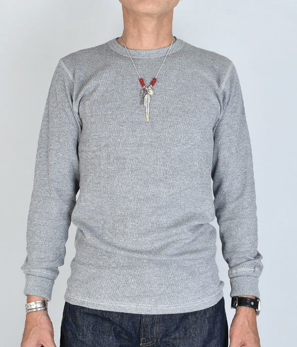 ウエアハウス(WAREHOUSE)Lot 5903 4本針クルーネックワッフル長袖T 長袖サーマルTシャツ5903