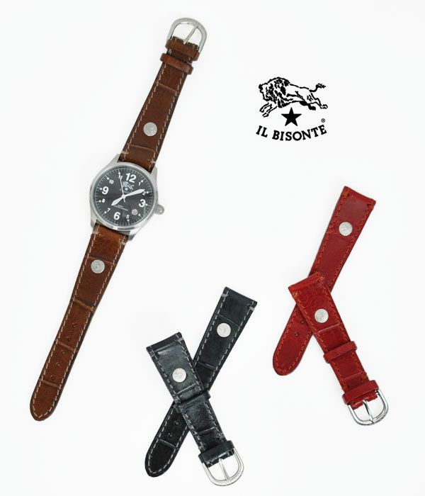 イルビゾンテ (IL BISONTE)
クロコダイル型押し 腕時計ベルト(細)