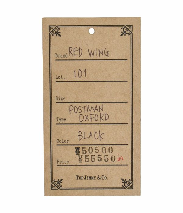 レッドウィング(RED WING) POSTMAN OXFORD ワークブーツ 靴 101