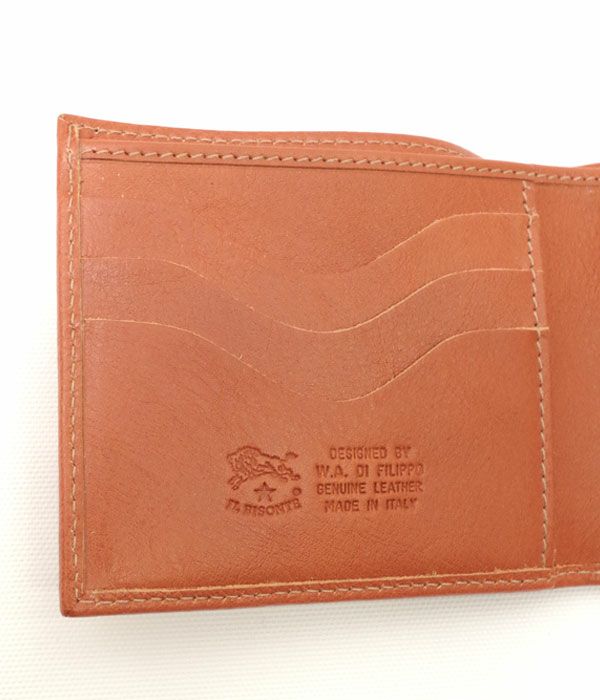 I L BISONTE 二つ折り財布 オレンジ